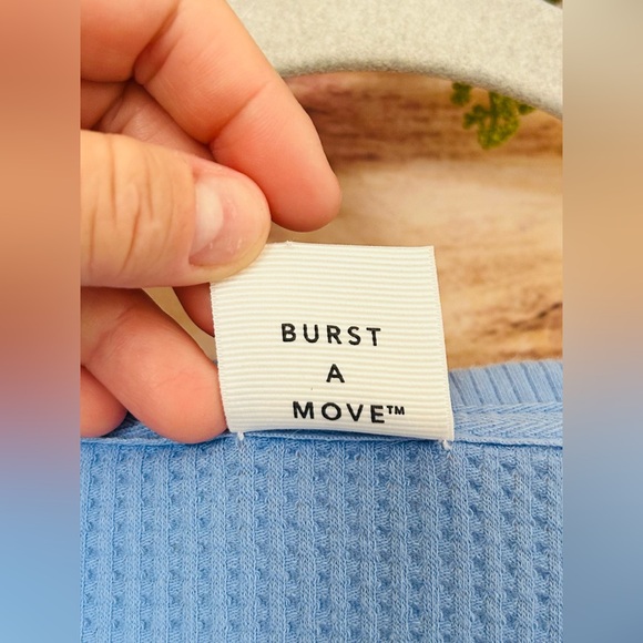 Aerie OFFLINE Women’s Blue It Takes Two To Tango Waffle Long Sleeve Top Size S - Picture 7 of 9